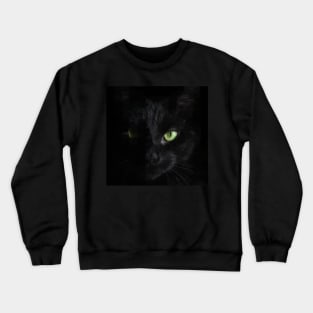Low Poly Cat Black Crewneck Sweatshirt